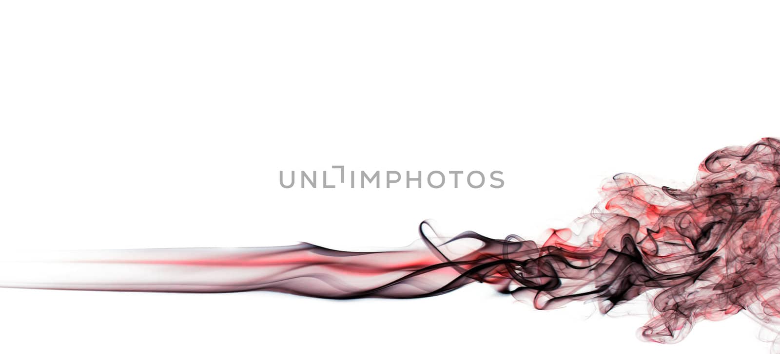 red abstract smoke pattern on a white background