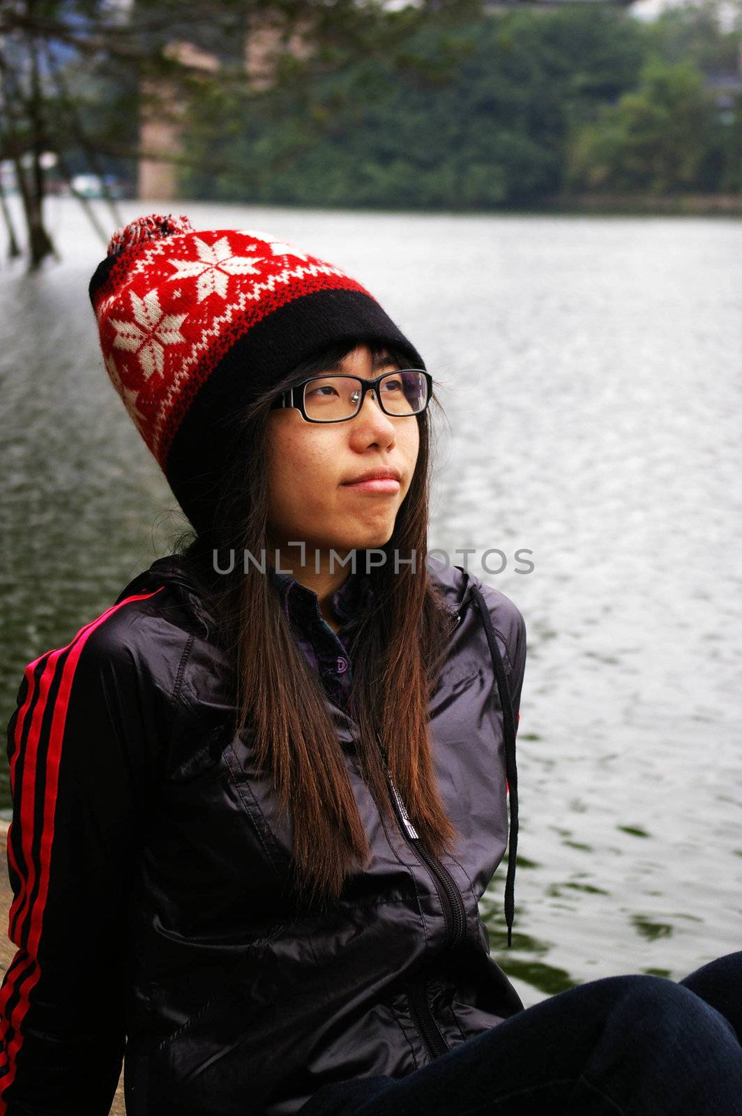 Asian woman thinking by kawing921