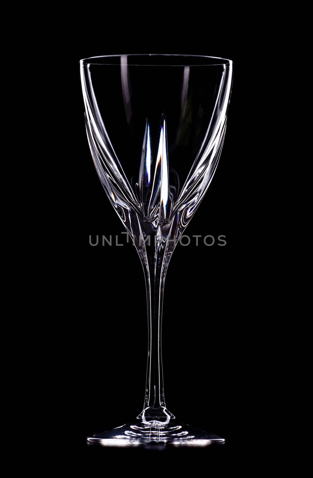 silhouette of wine glass isolated on black