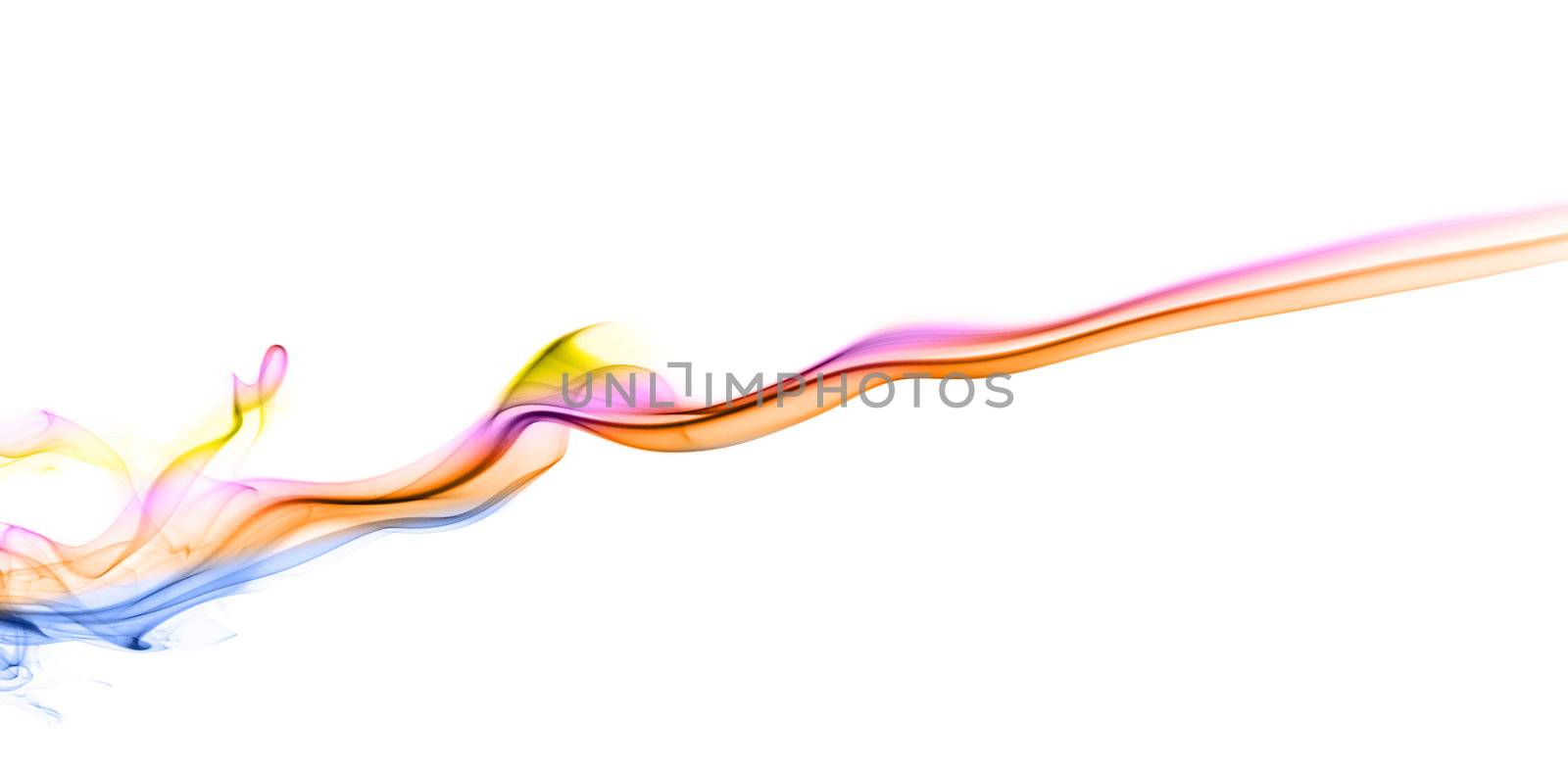 color abstract smoke pattern on a white background
