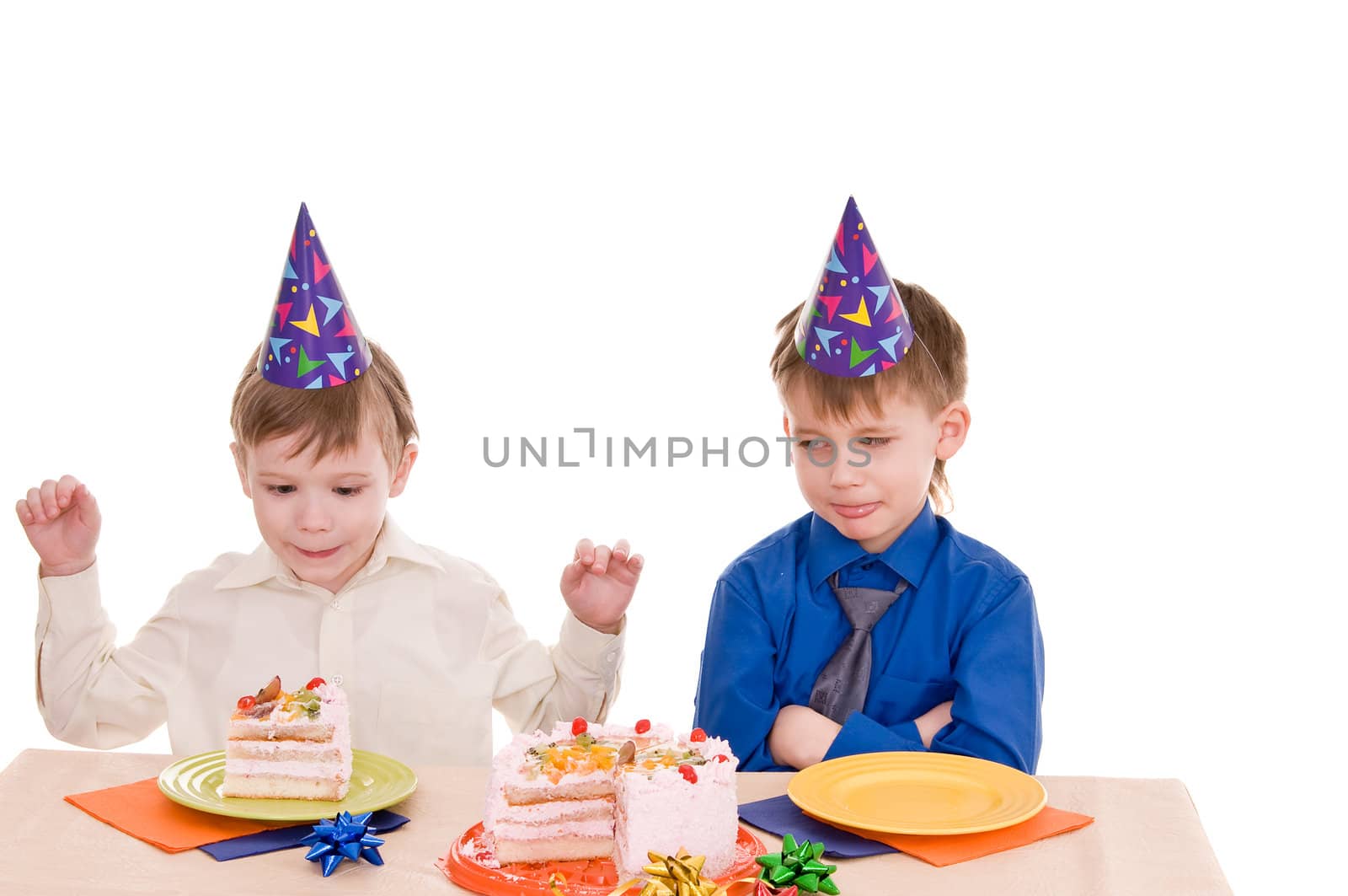 two boys with cake by uriy2007