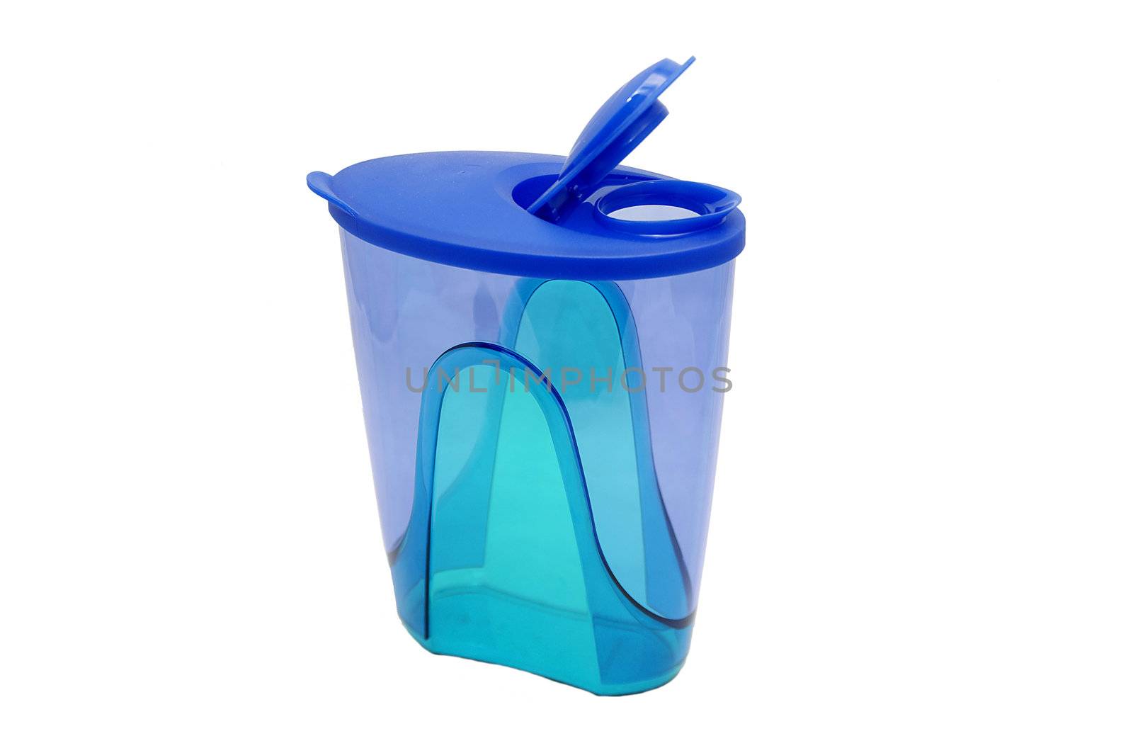 water filter blue on a white background