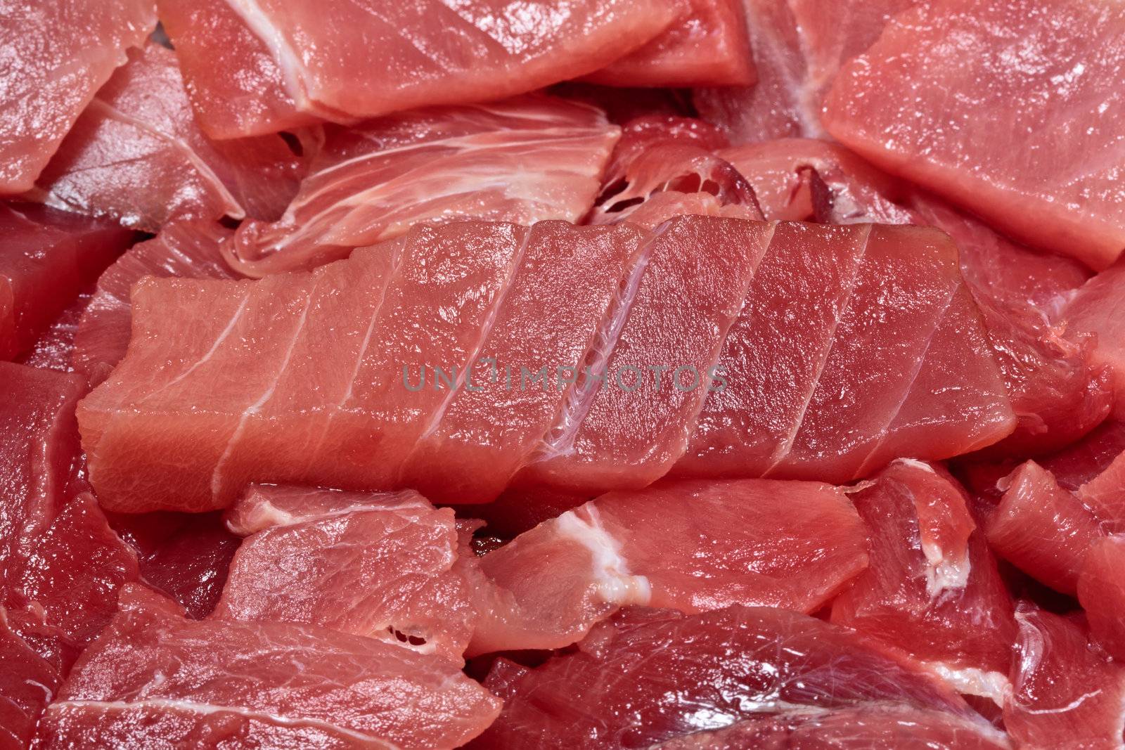 Slices of fresh tuna by dsmsoft