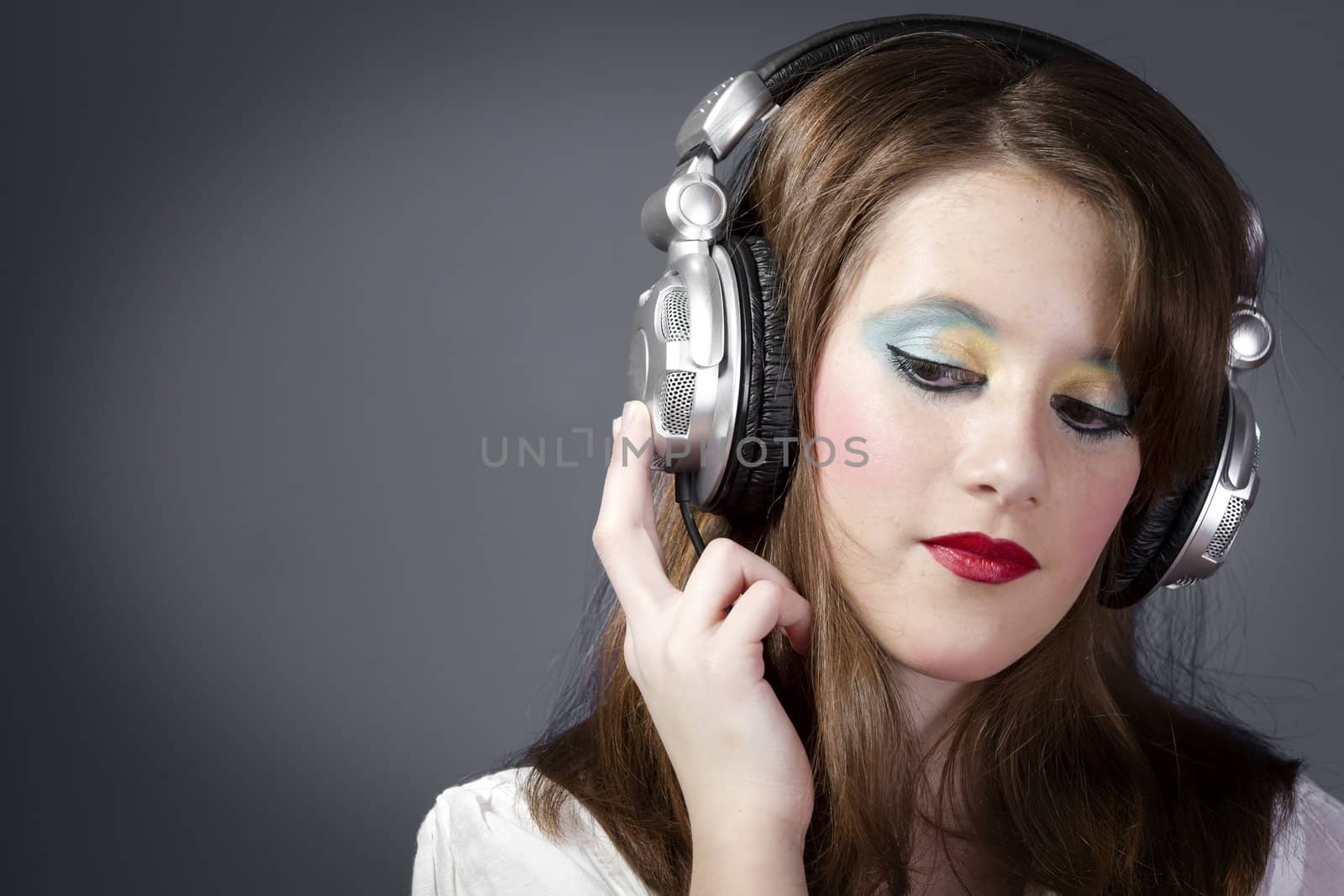 Girl listening music in her room by FernandoCortes