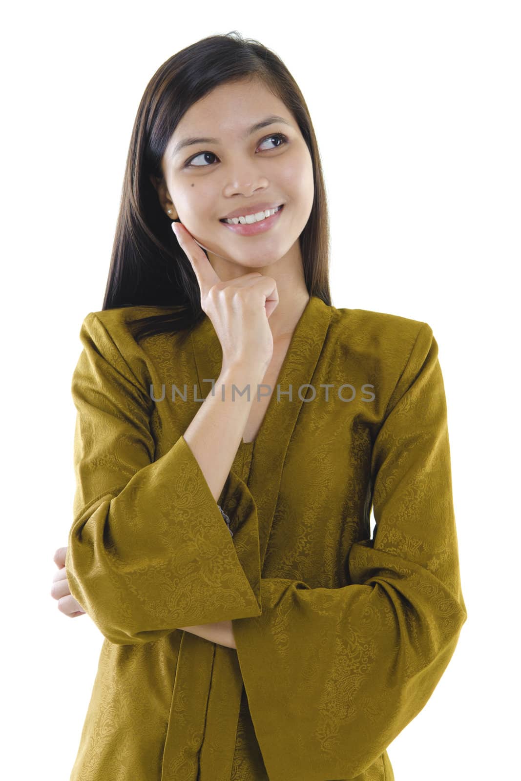 Young Asian woman having a thought