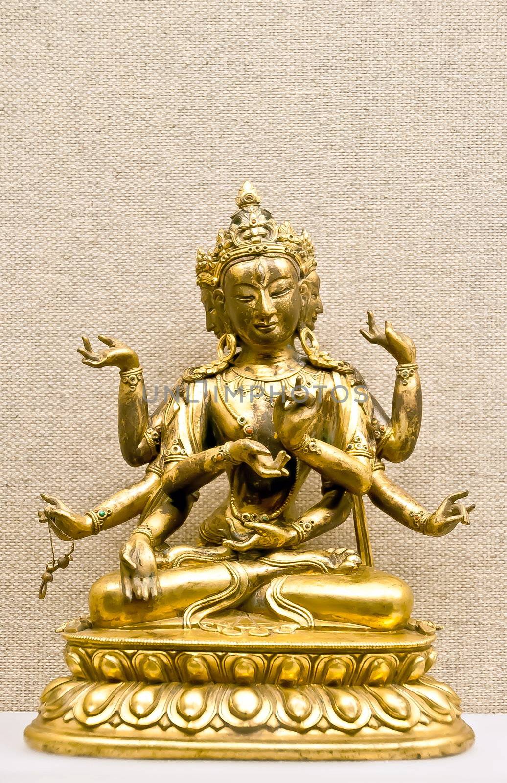 Hindu mythological traditional god statuette in bronze ore