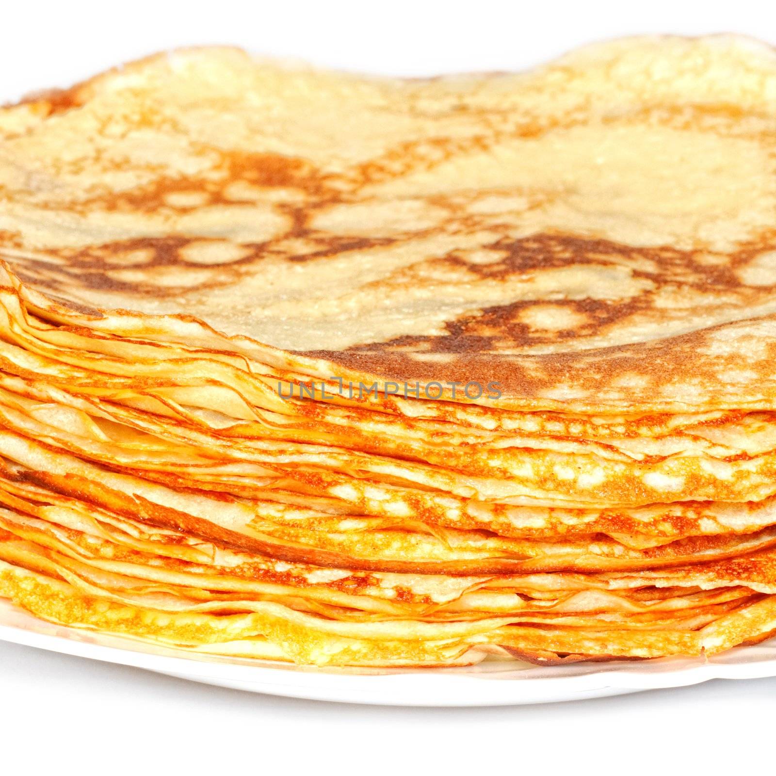 stack of pancakes on the plate