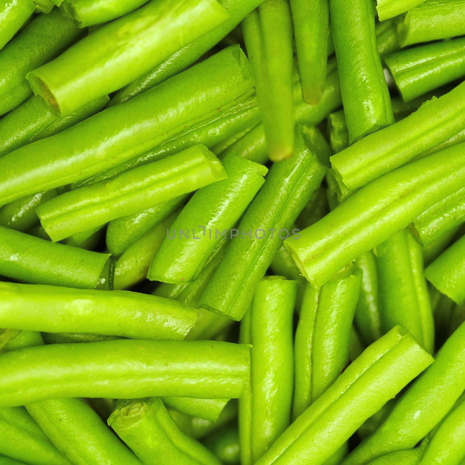String beans as a background