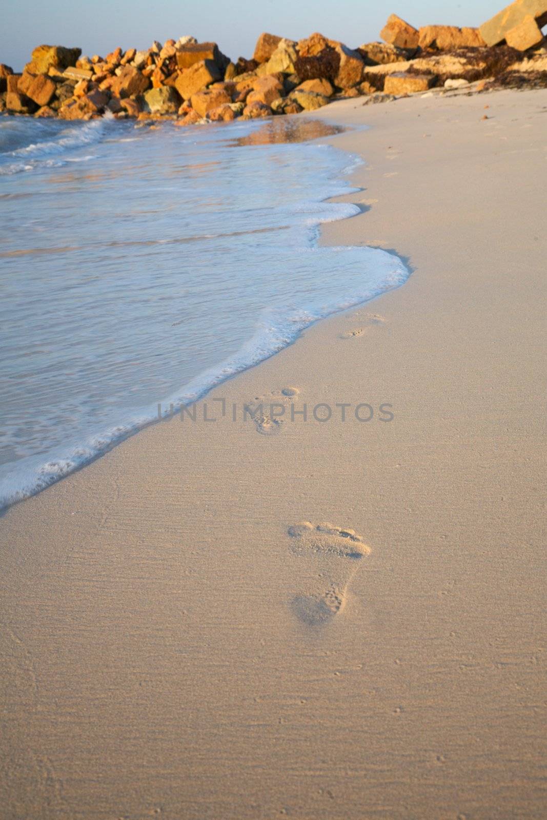 footprints in the sand