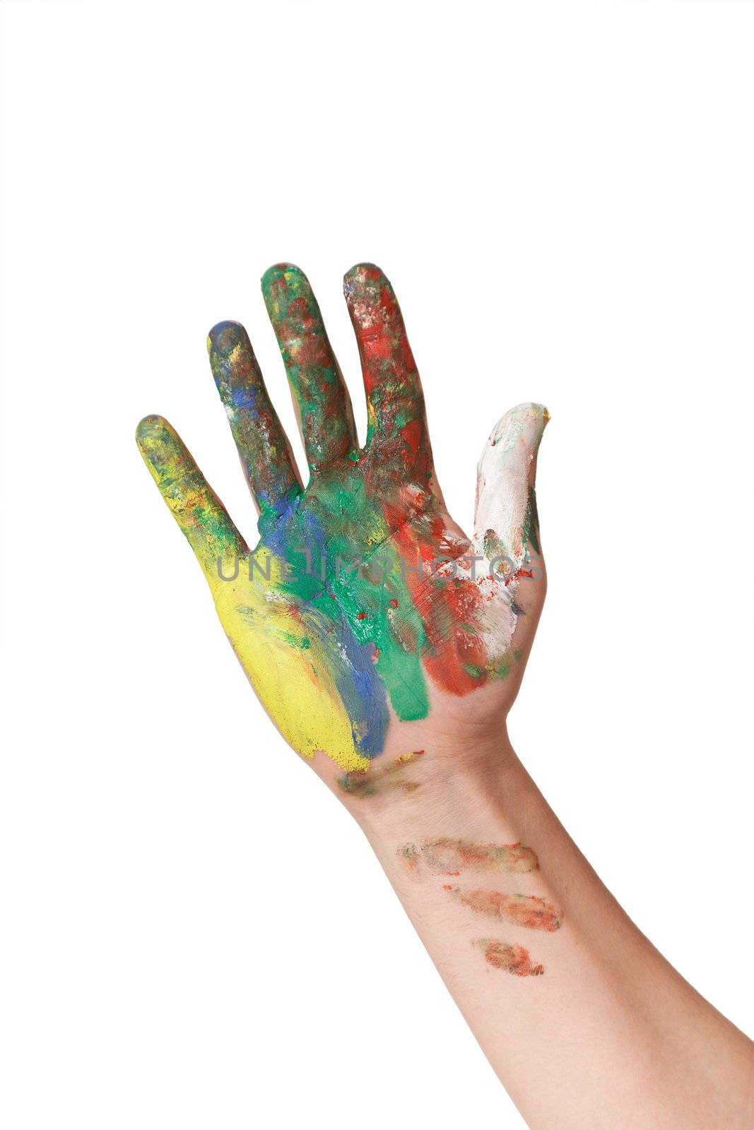 painted hand