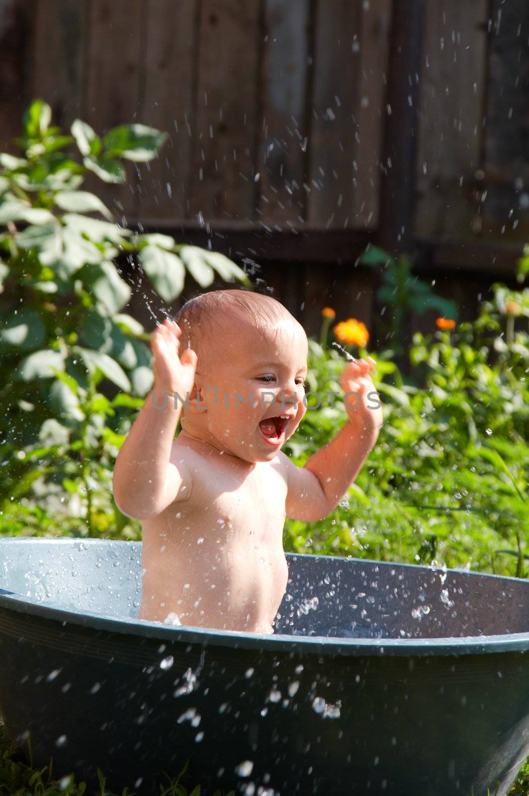 outdoor baby bathing by zhu_zhu