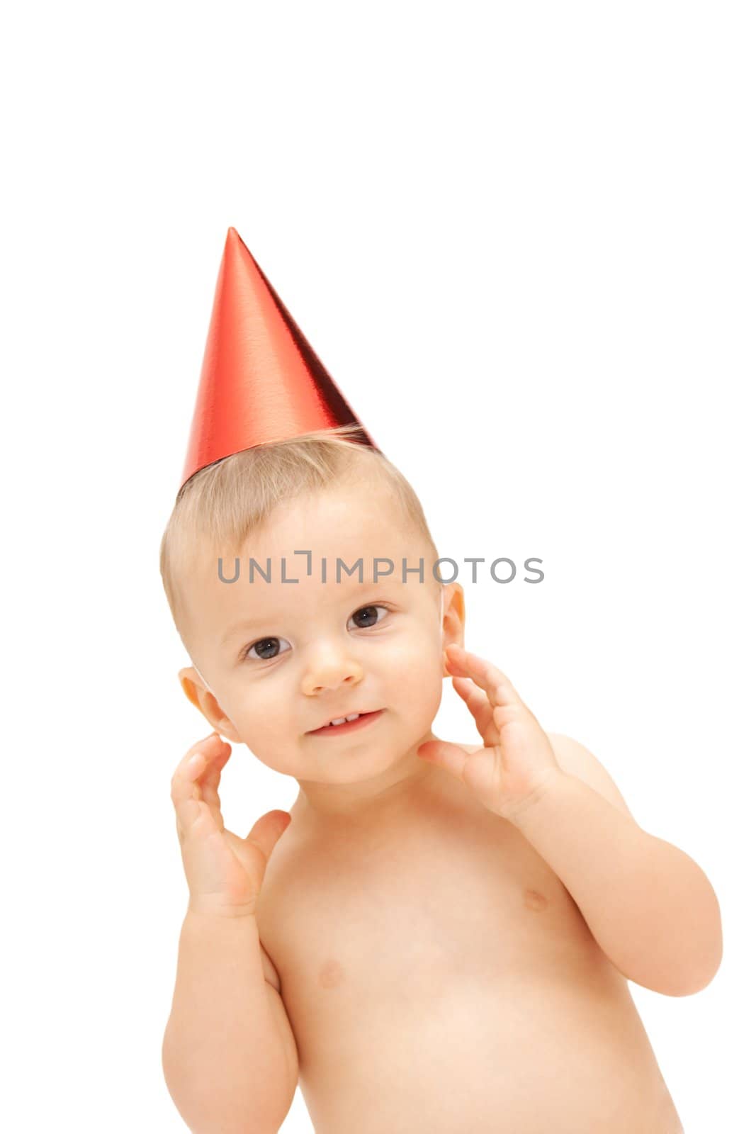 baby in party cap