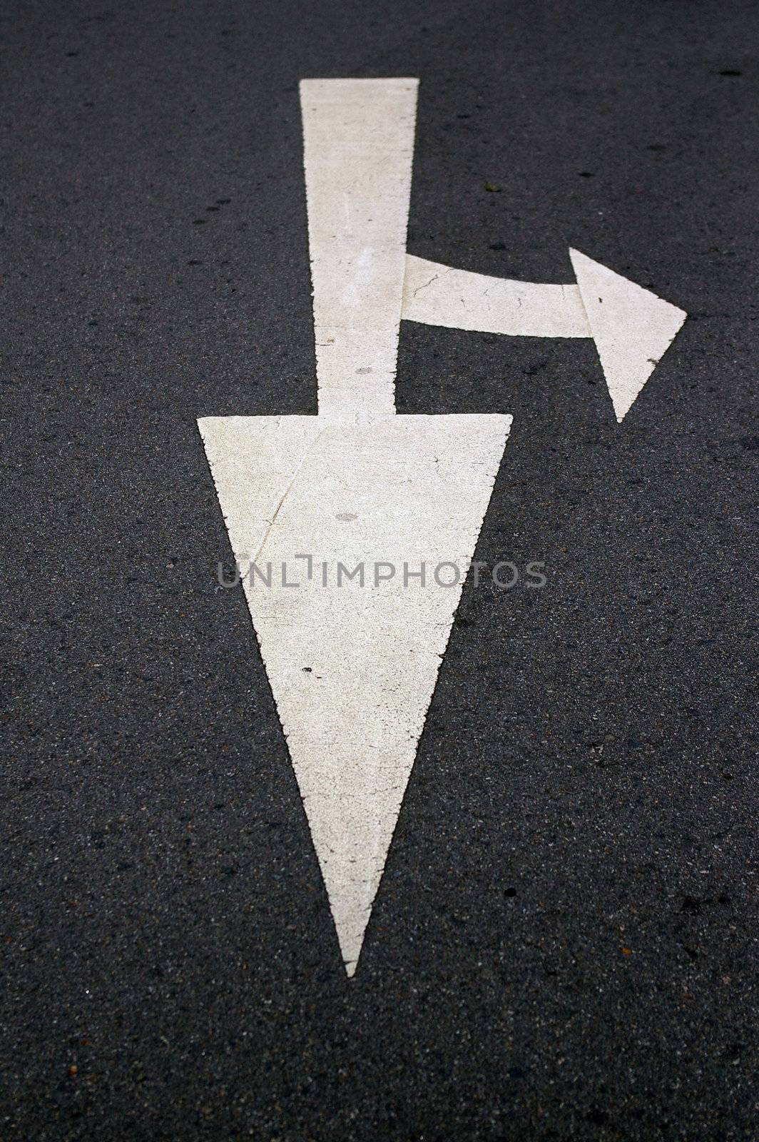 Moving forward and turn left sign by kawing921
