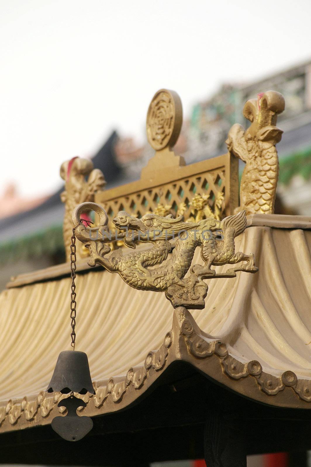 Chinese dragon outside a temple