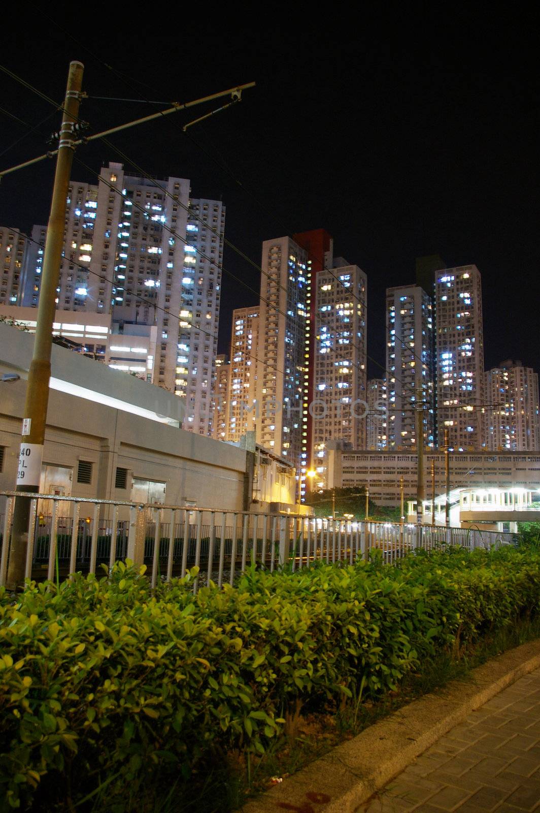 Hong Kong downtown at night by kawing921