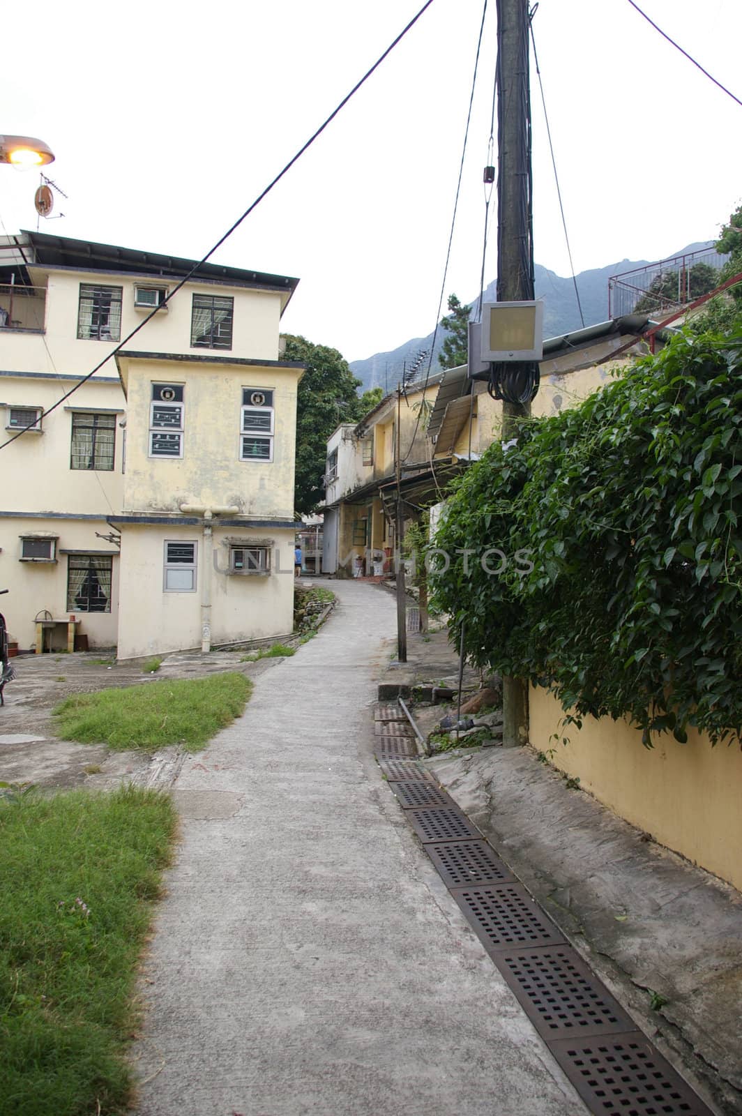 Path in village of Hong Kong by kawing921