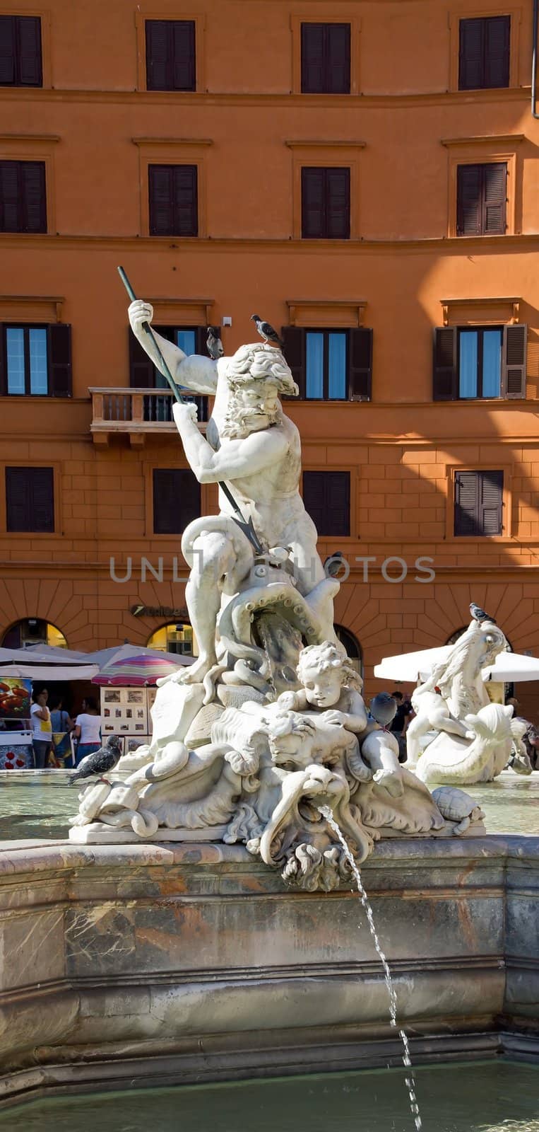 Neptune Fountain, Piazza Navona by neko92vl