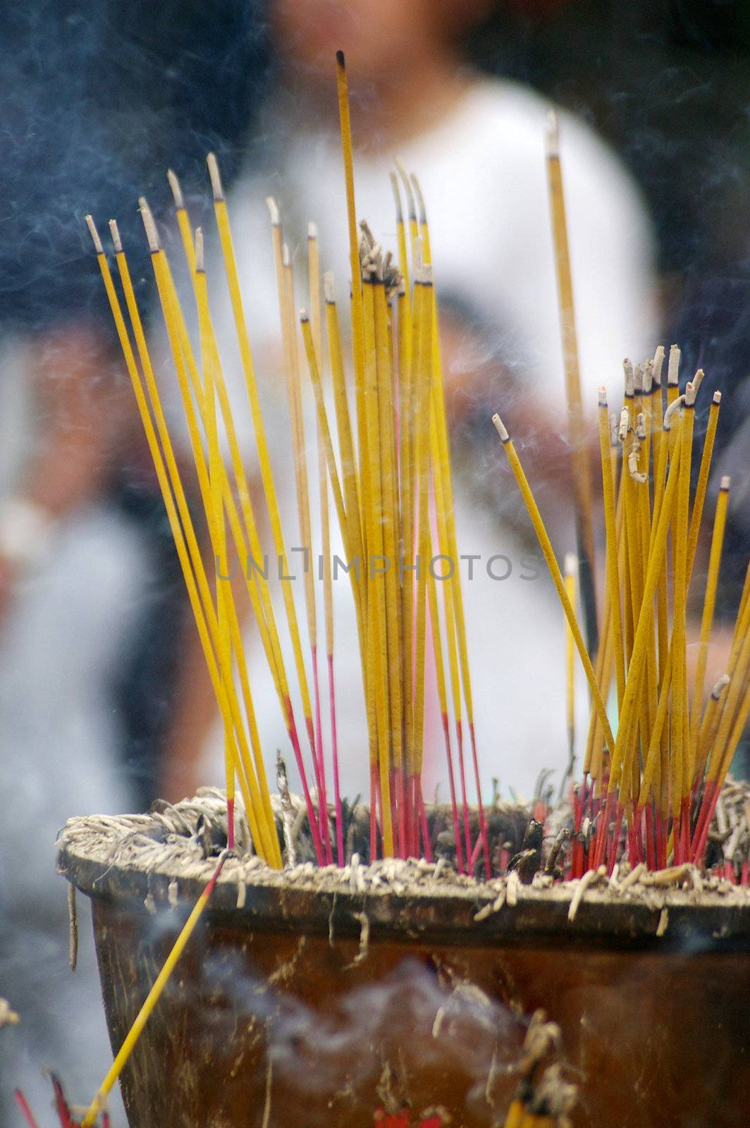Incenses in a temple