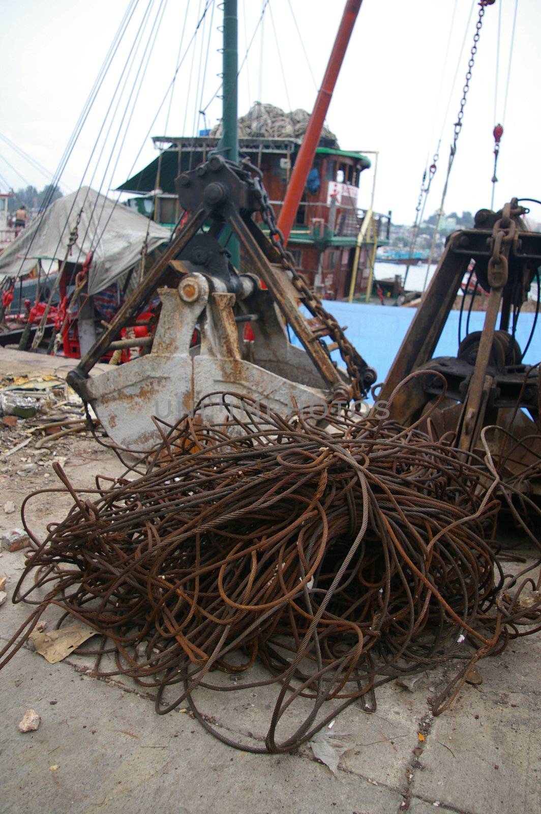 Rusted electric wires