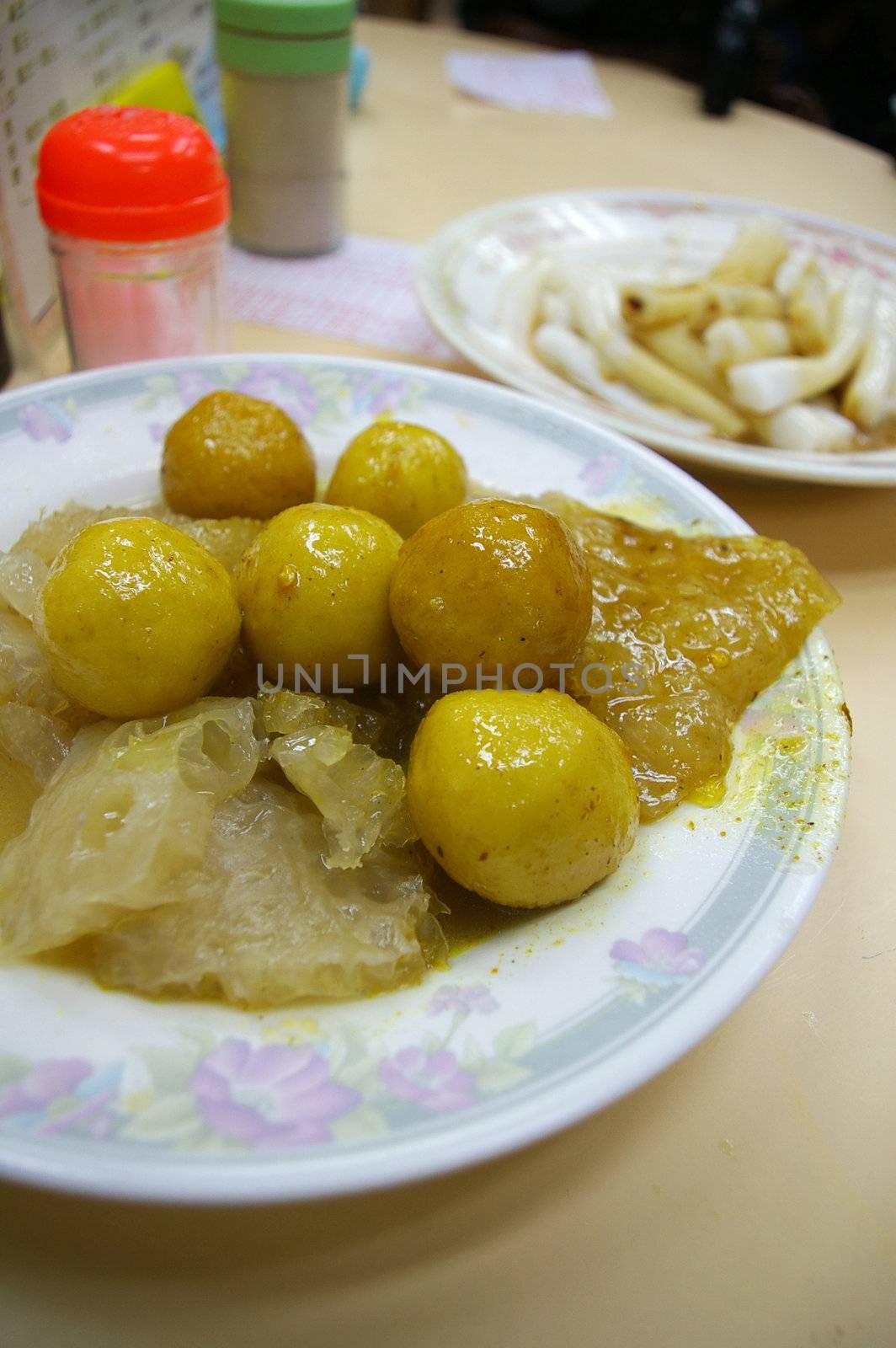 Fish balls and skin of pig - Hong Kong snack by kawing921