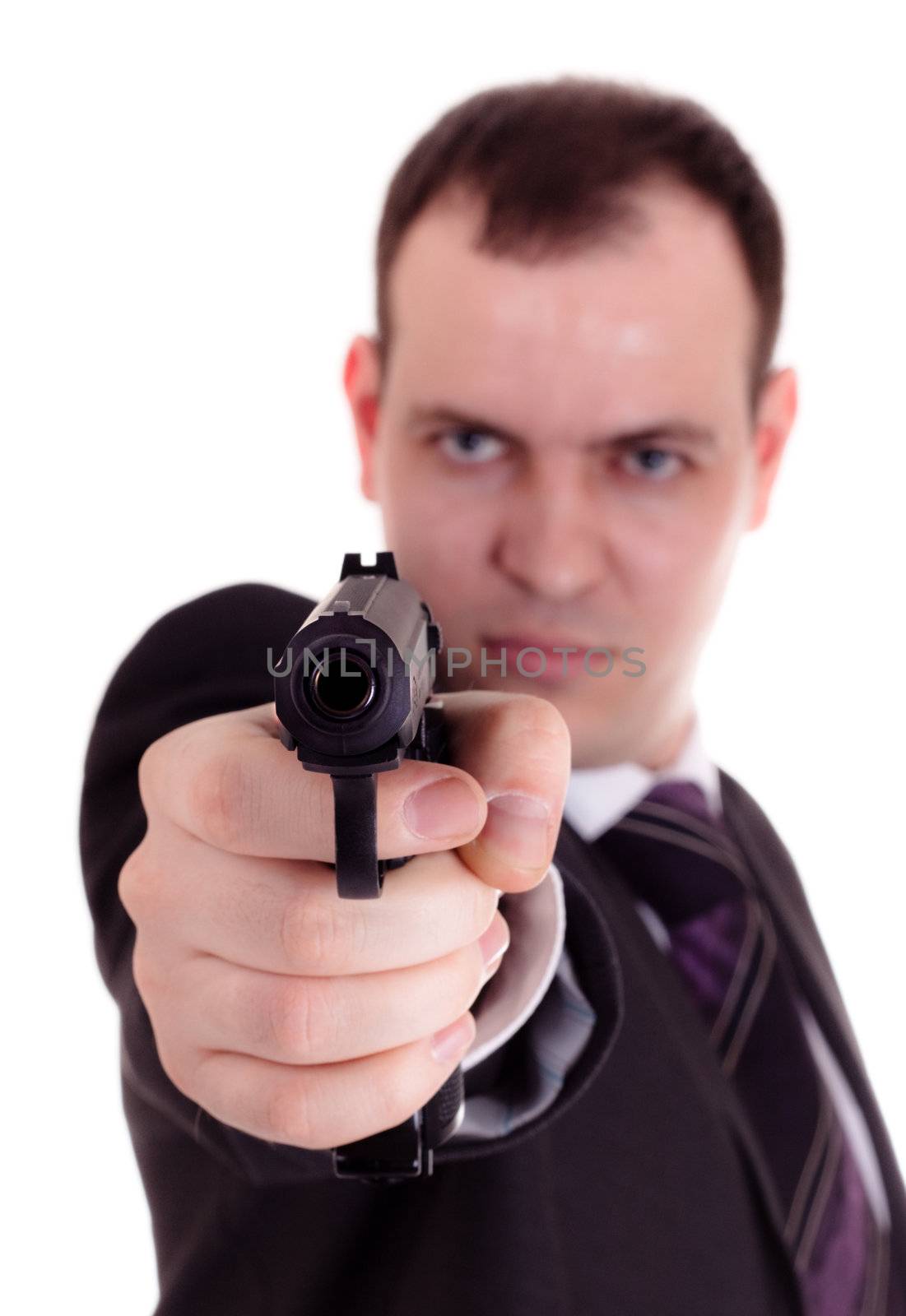 man with gun in hand