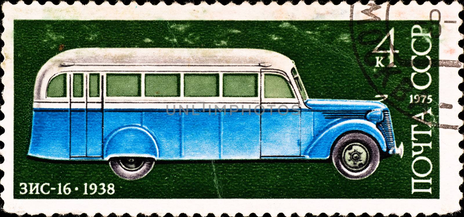 postage stamp shows vintage car "ZIS-16" by petr_malyshev