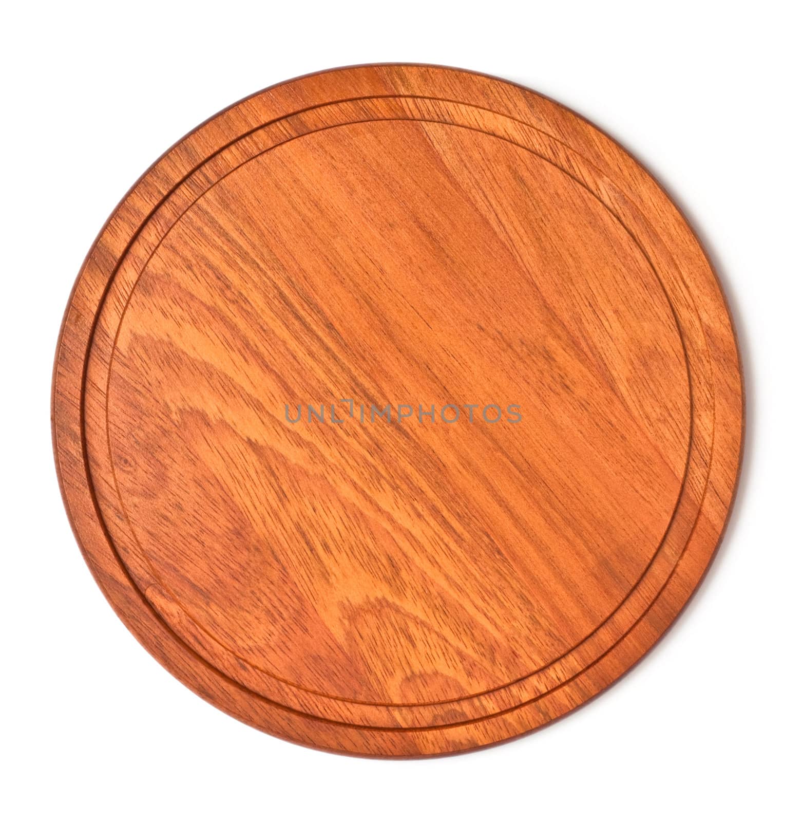 wooden tray isolated on white background