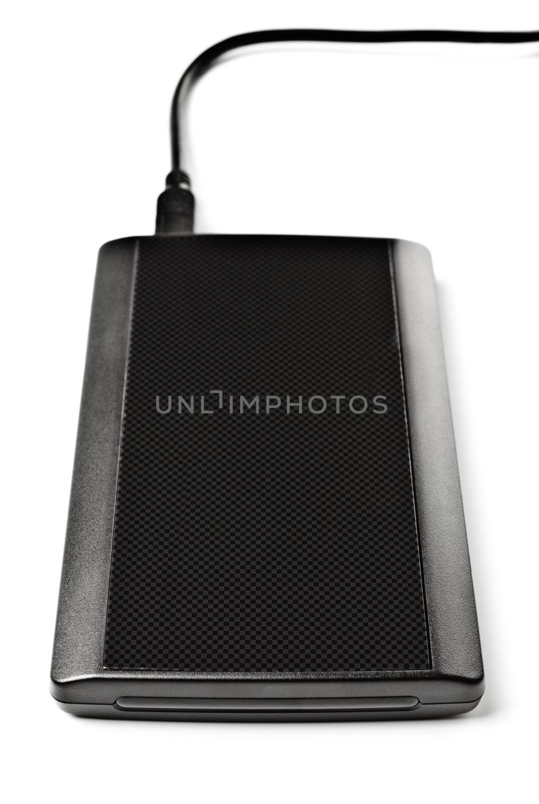 external hdd isolated on white background