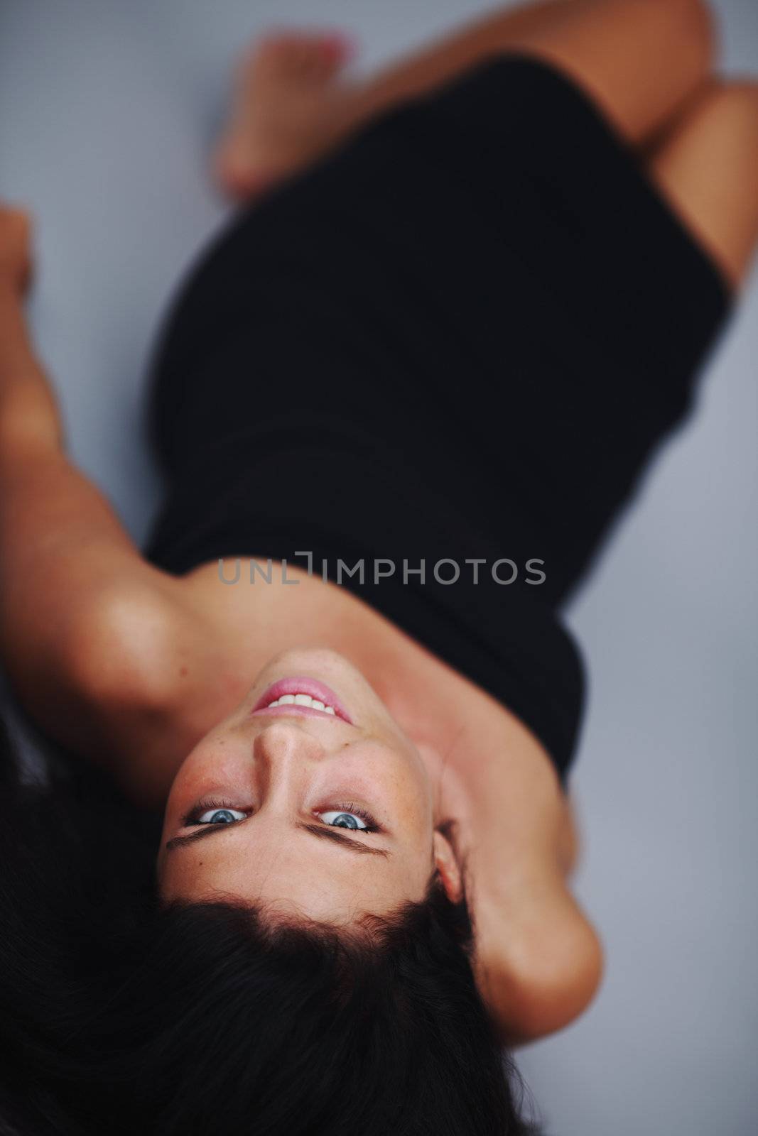 woman studio close up portrait