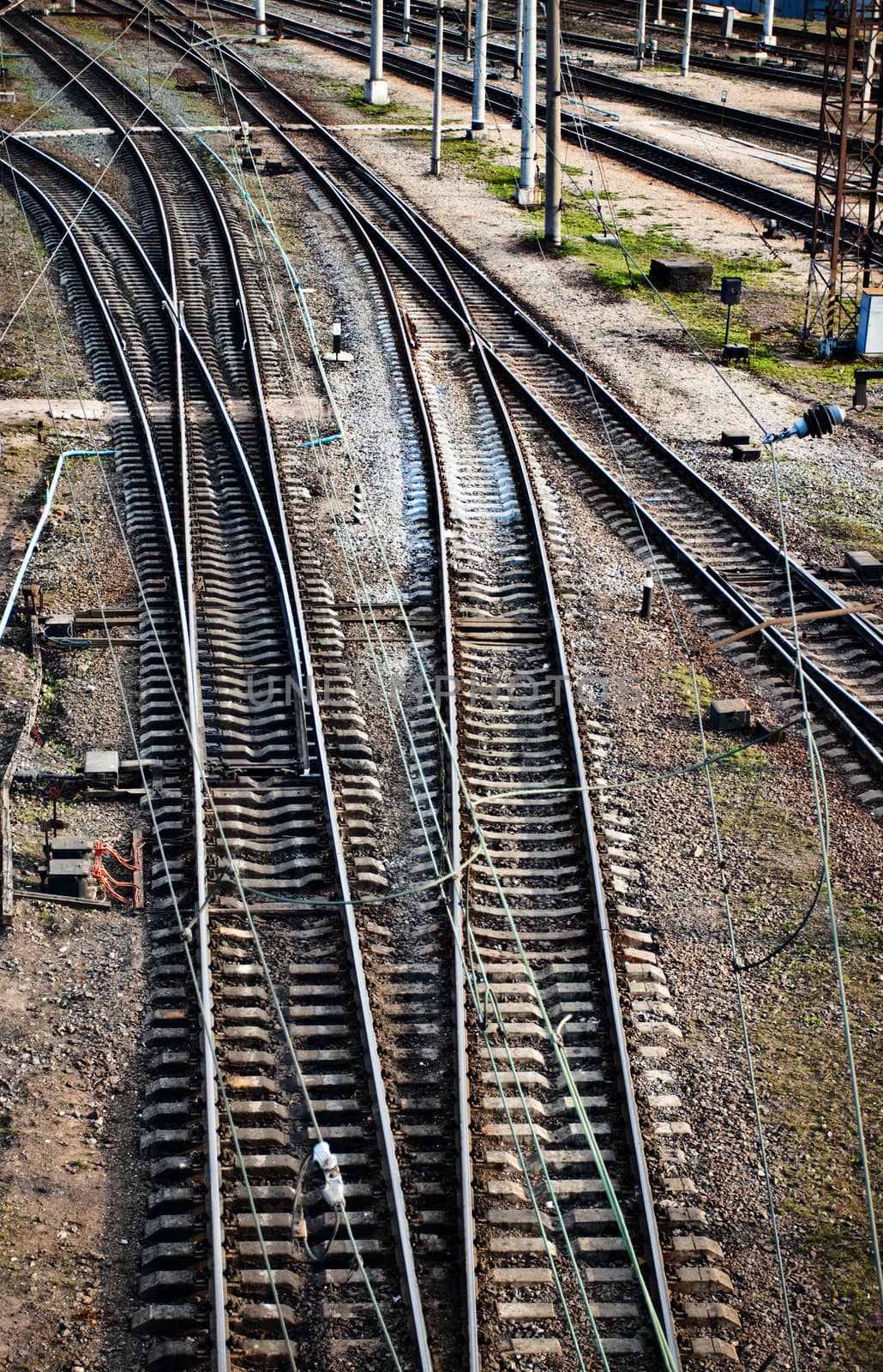 railway junction, top view