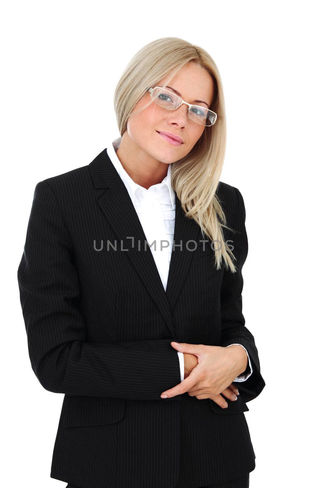 business woman portrait isolated close up