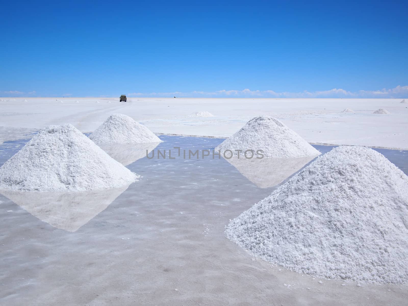 Drying salt piles on the salar by pljvv