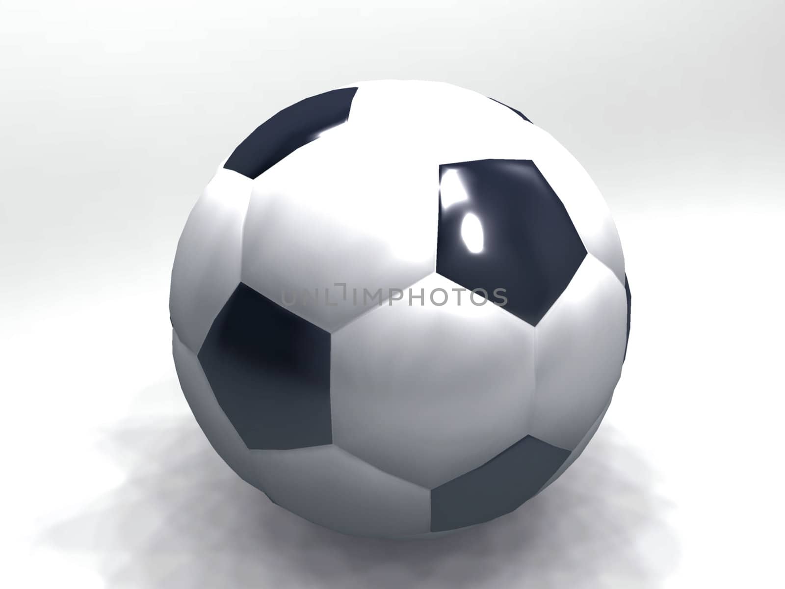 a soccer ball on grey background