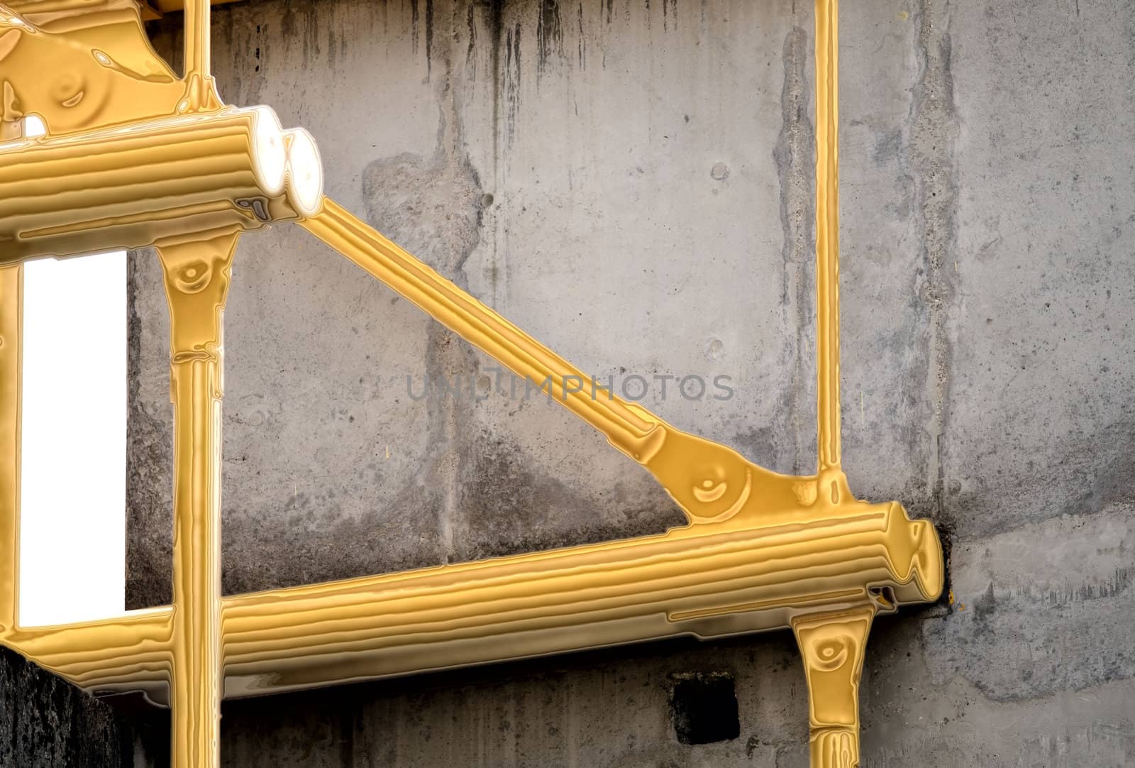 concrete and painted yellow beam by njaj