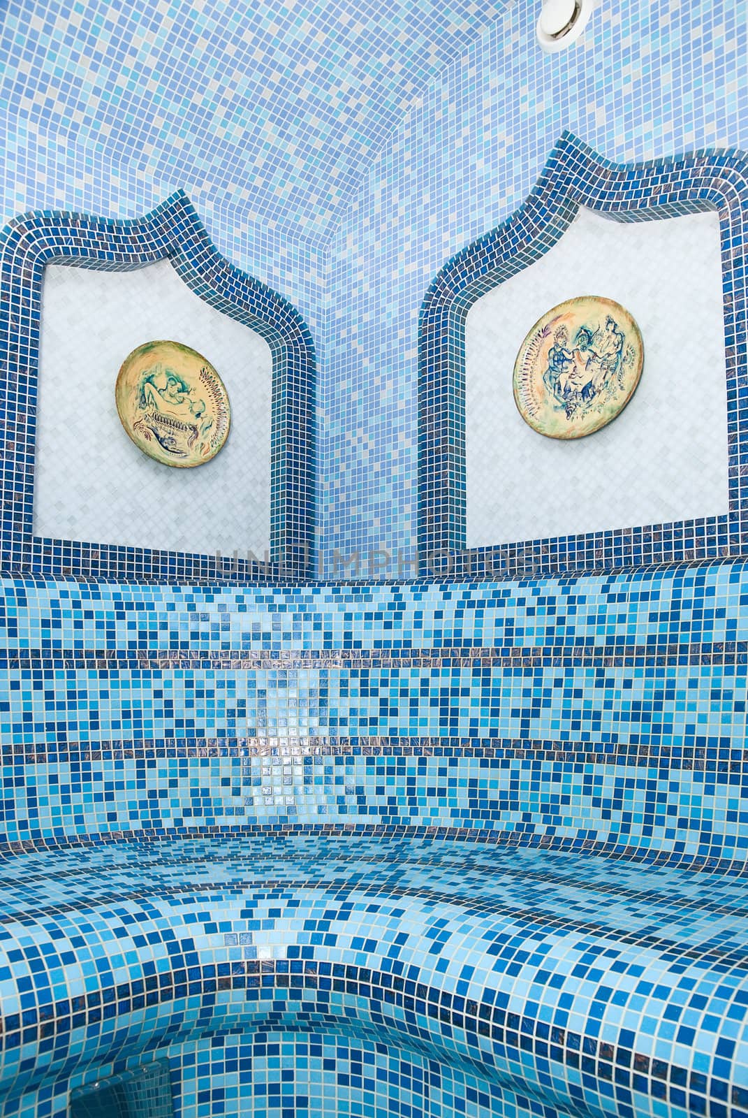 The Turkish sauna with ceramic tile