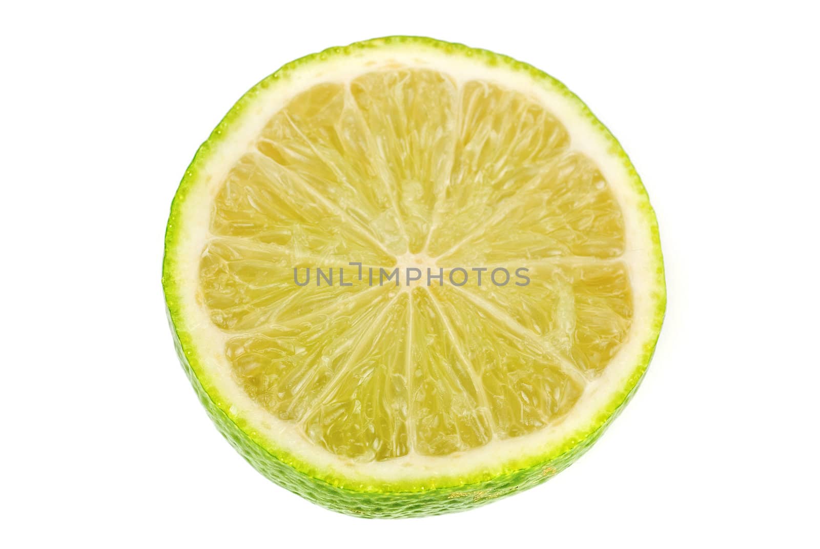 ripe lime isolated on a white background