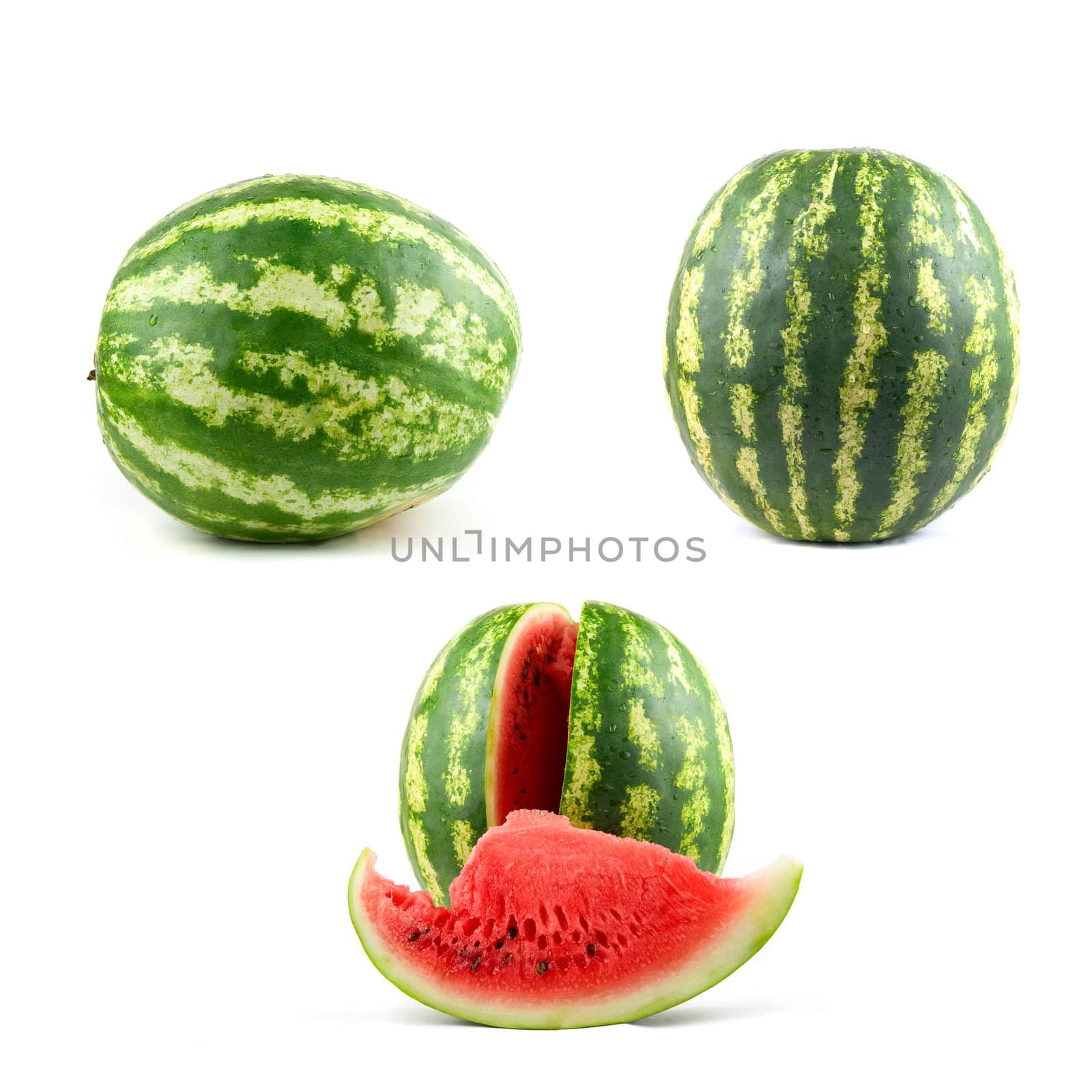 watermelon set isolated on a white background