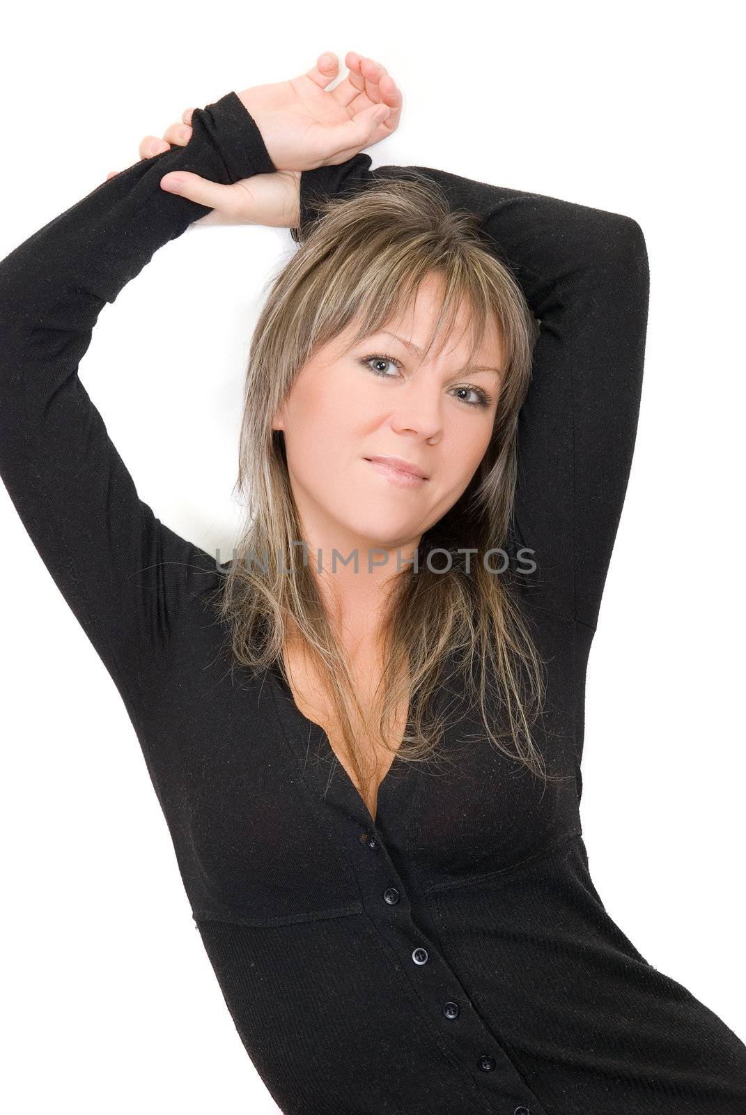 Beauty young women isolated on a white background