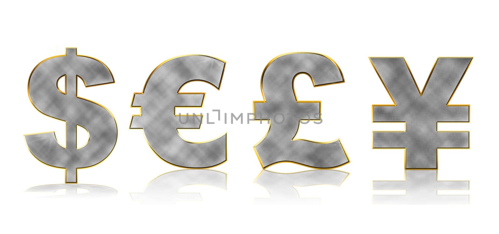 Money sign isolated on a white background
