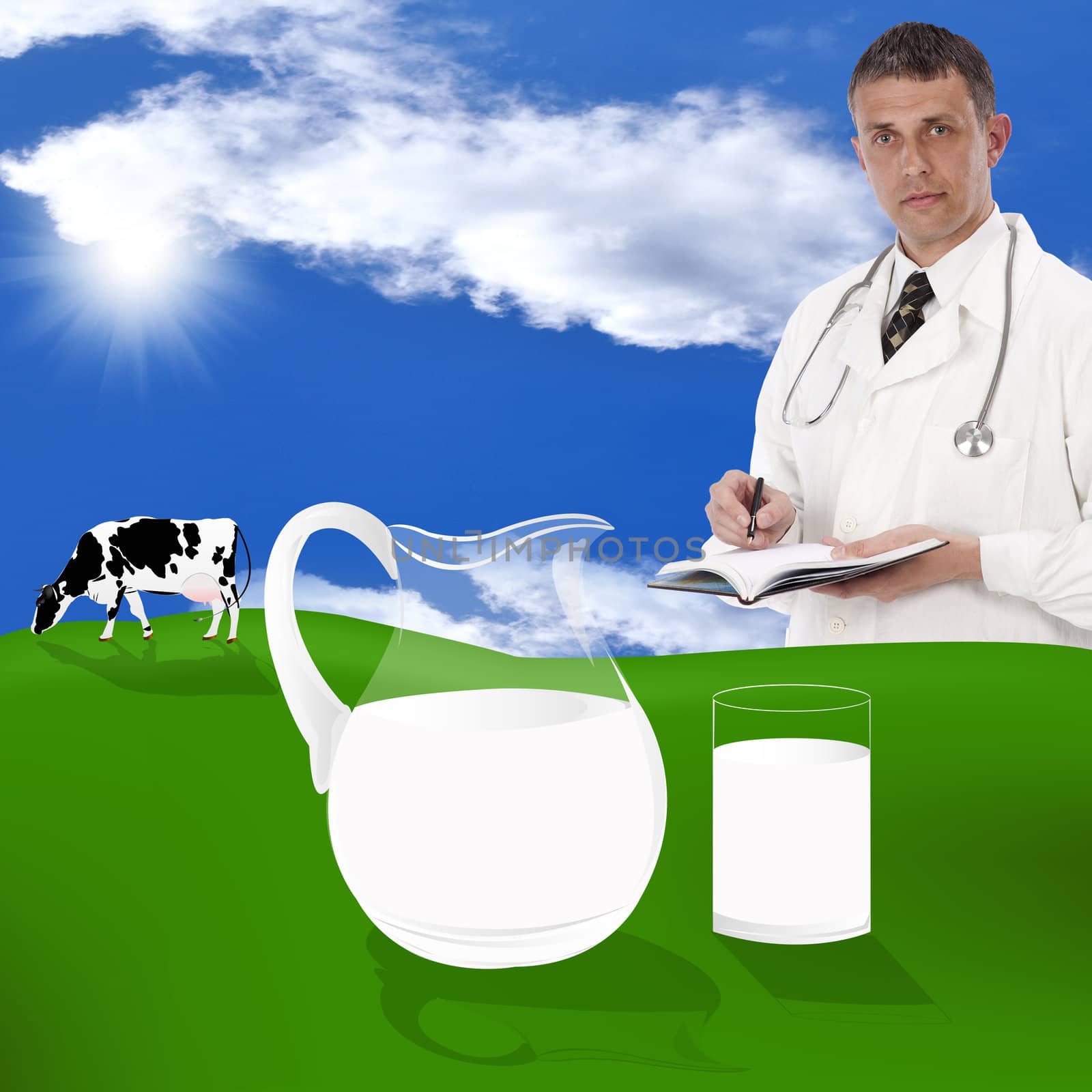 A healthy dairy food . The concept by sergey150770SV