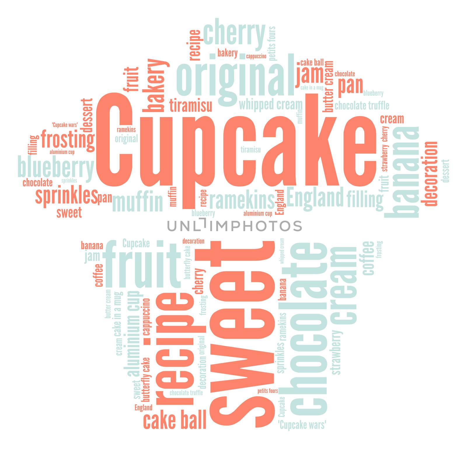 Cupcake icon word cloud