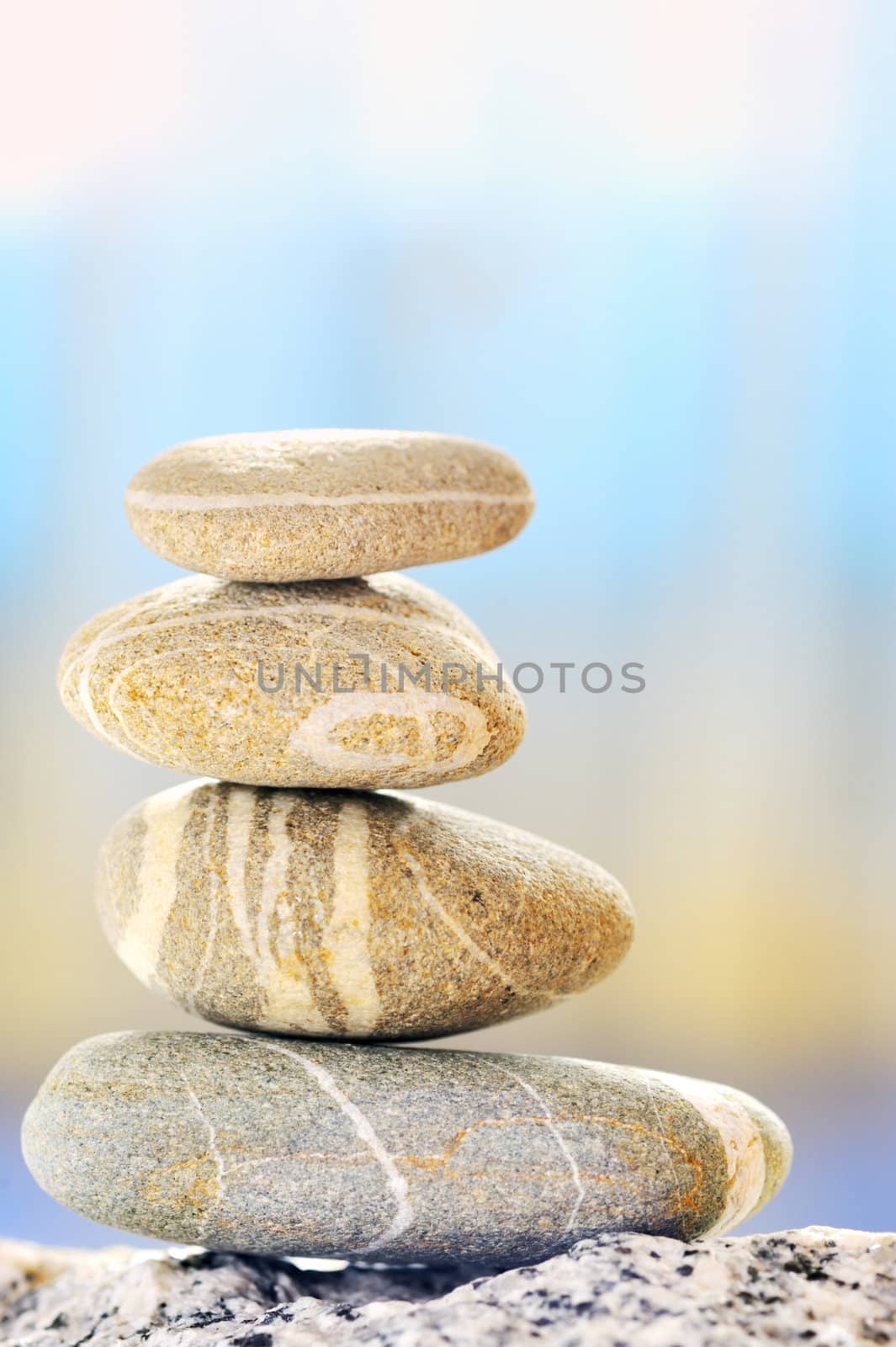 a pile of pebbles isolated