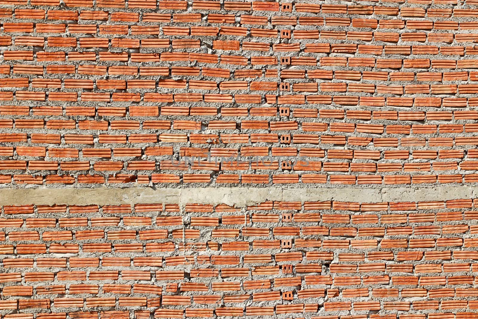 Red brick wall, square format