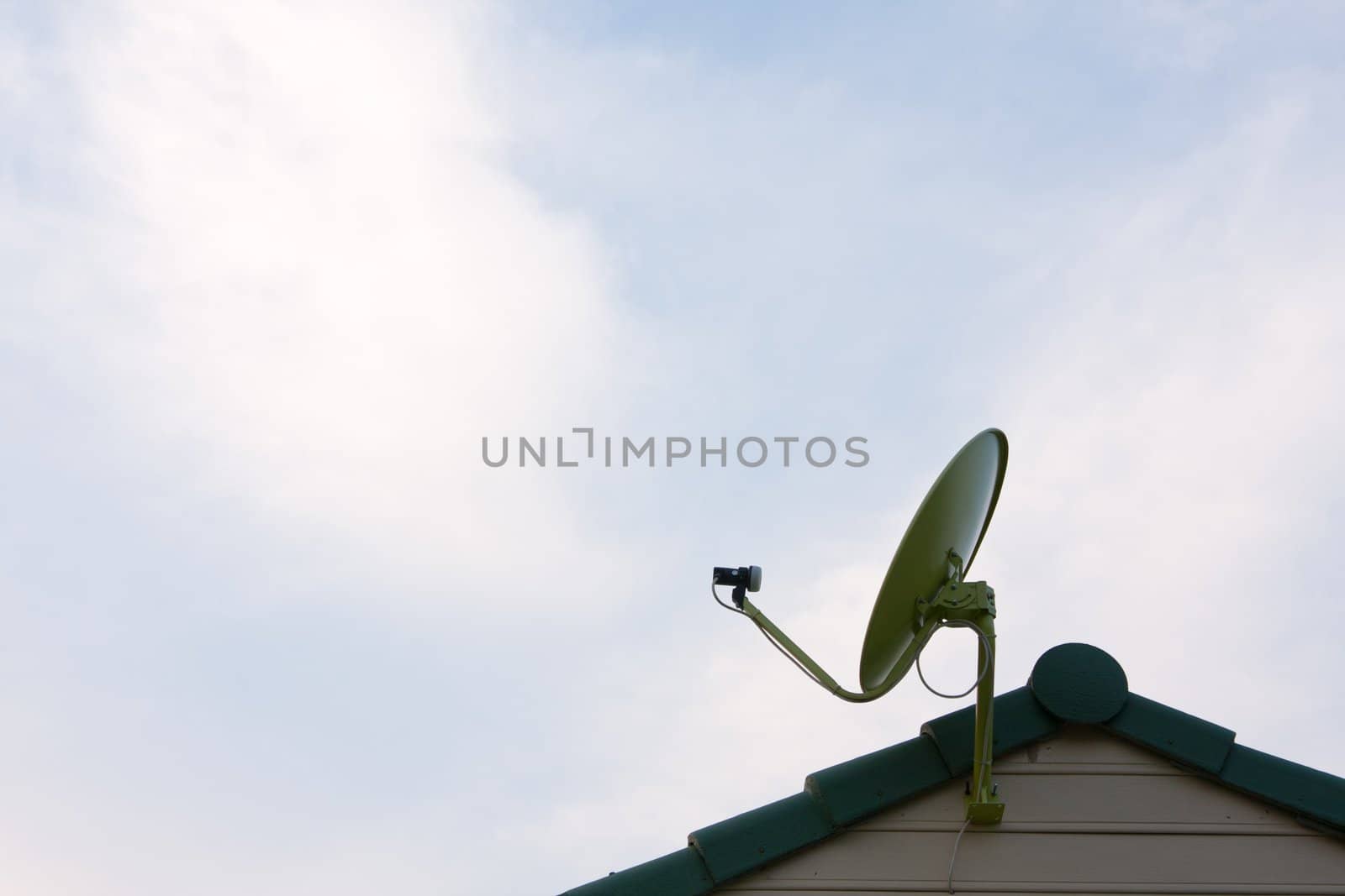 Satellite dish on the roof. by a454