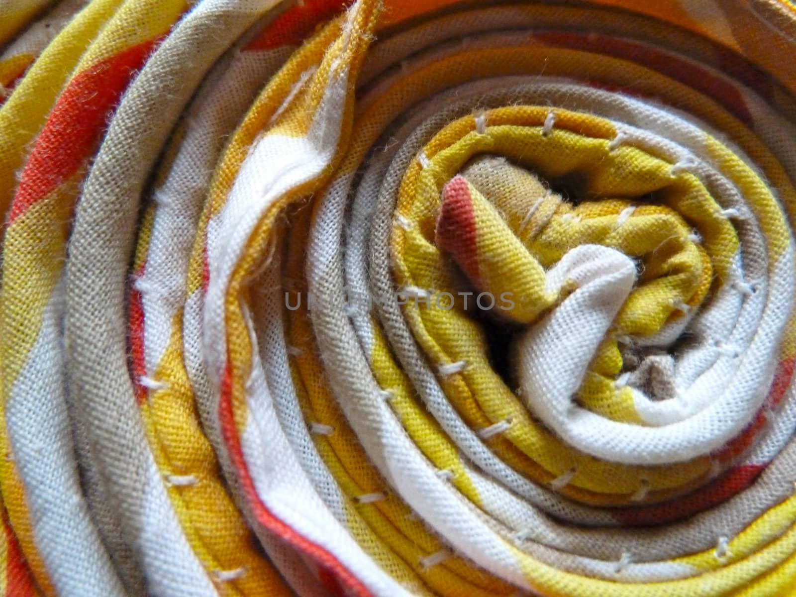 colorful fabric in a coil