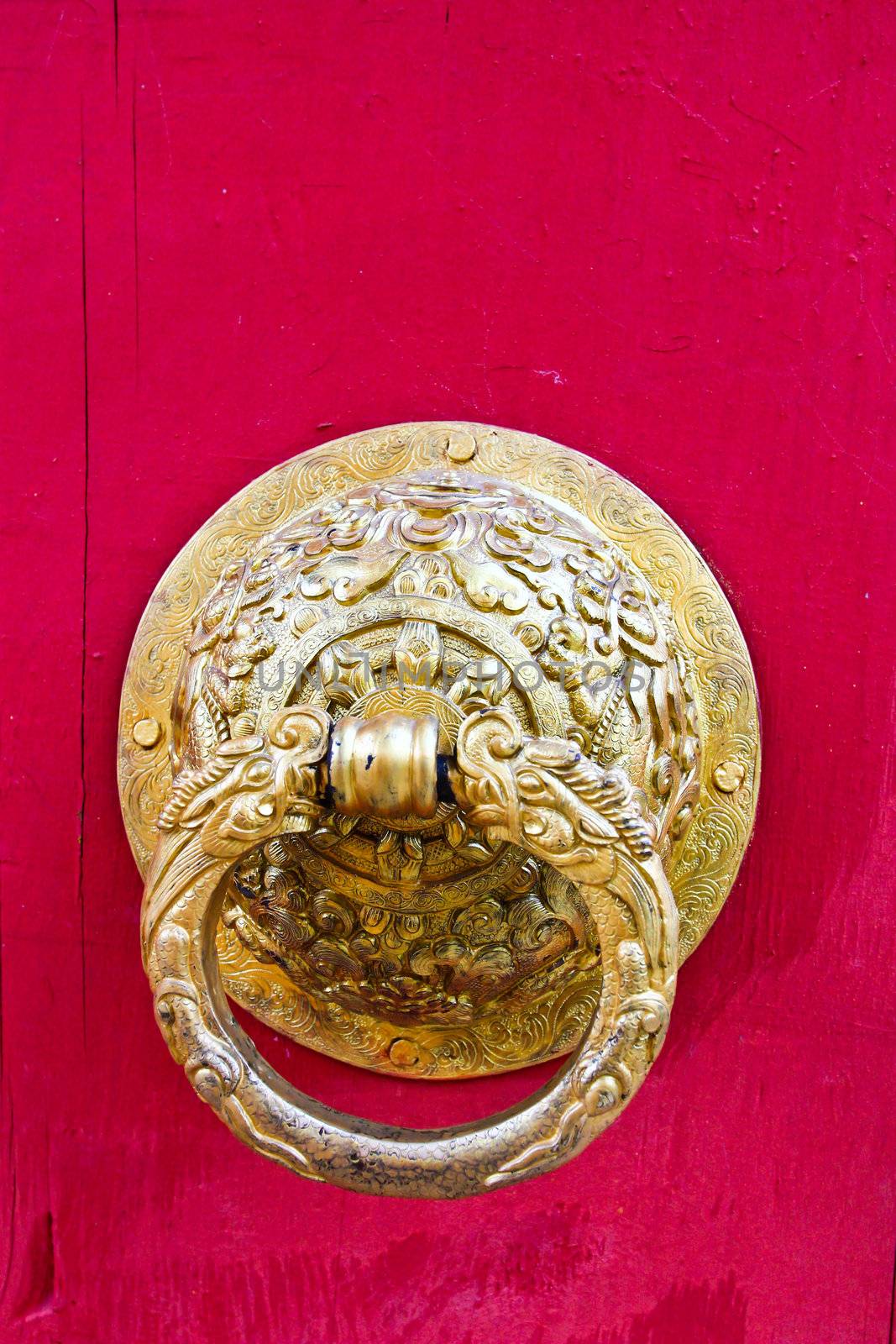 an old metal door handle knocker by bajita111122