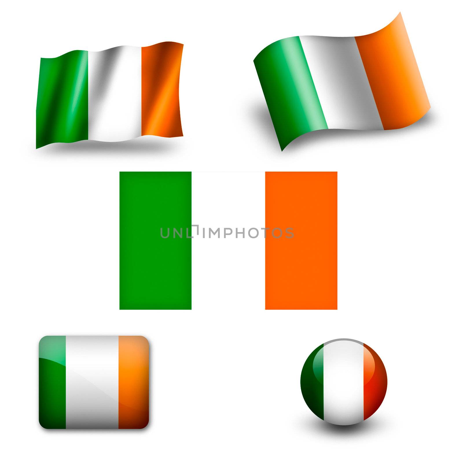 ireland flag icon set by ewastudio