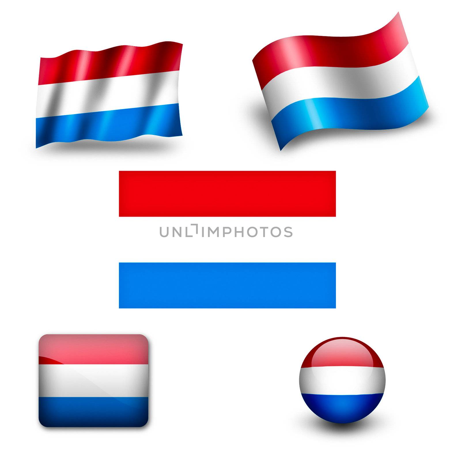 luxembourg flag icon set by ewastudio