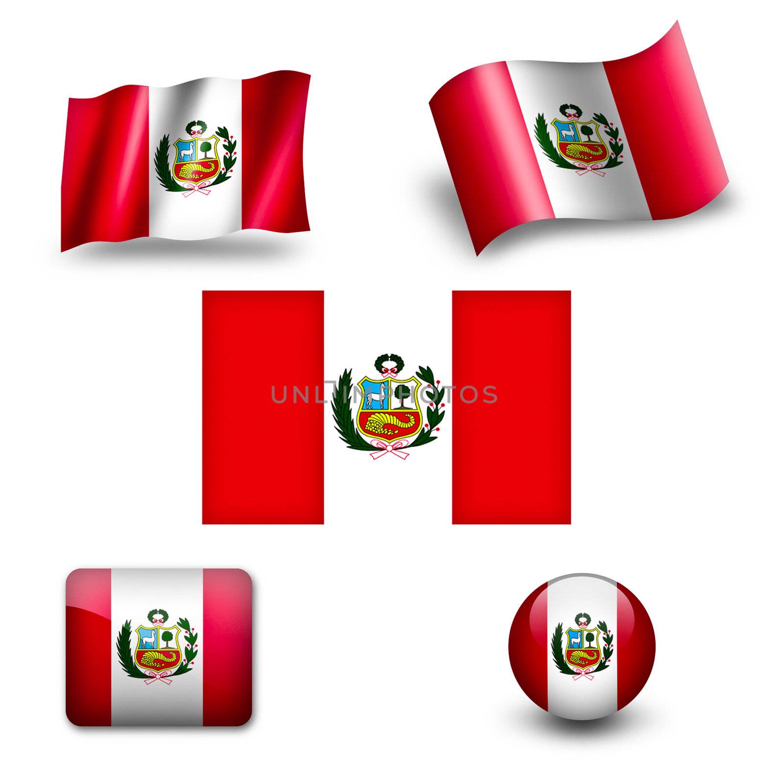 peru flag icon set by ewastudio