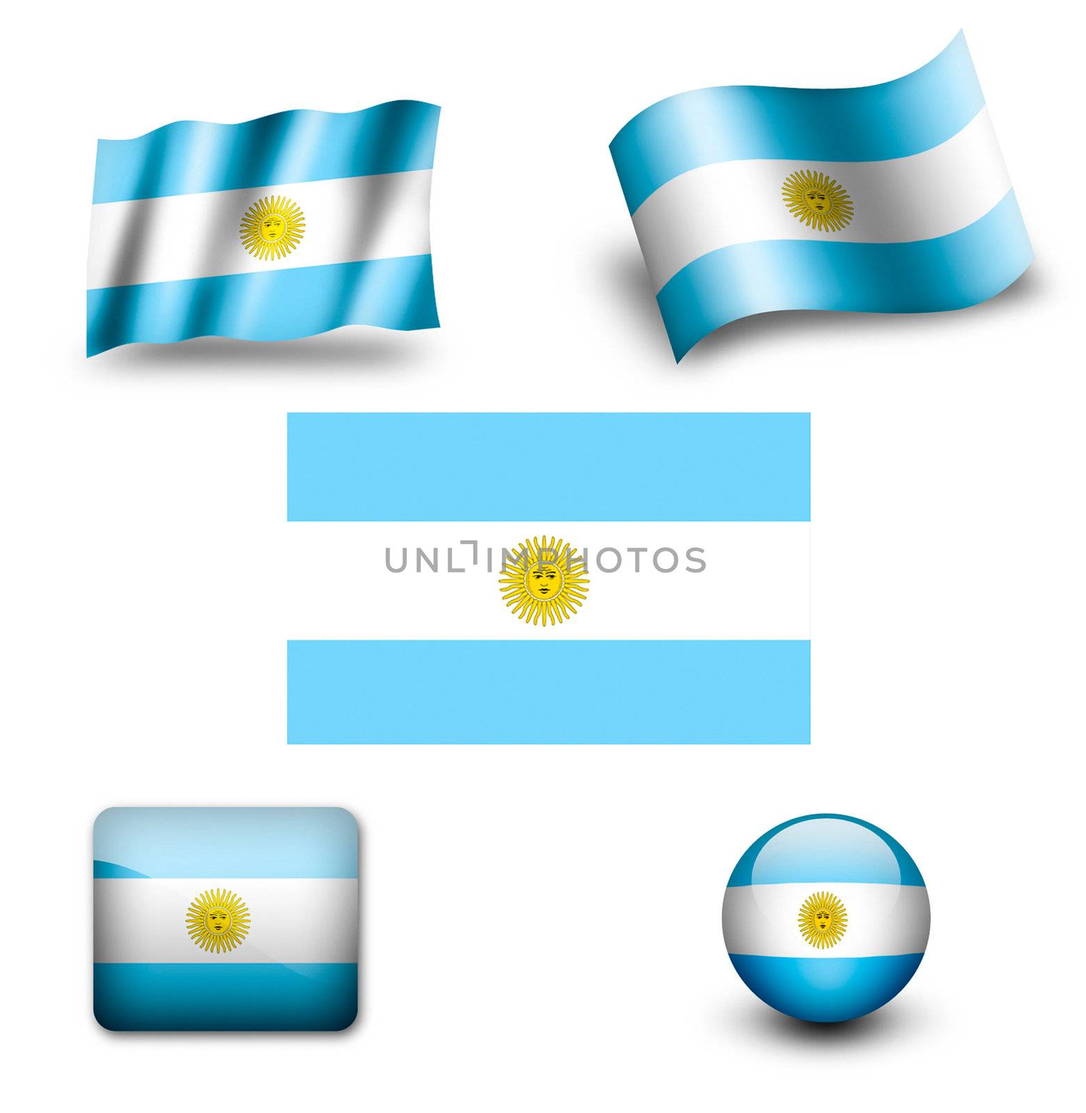 argentina flag icon set by ewastudio